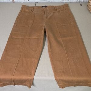 Liverpool Tan Wide Leg Crop  Pants 14/32